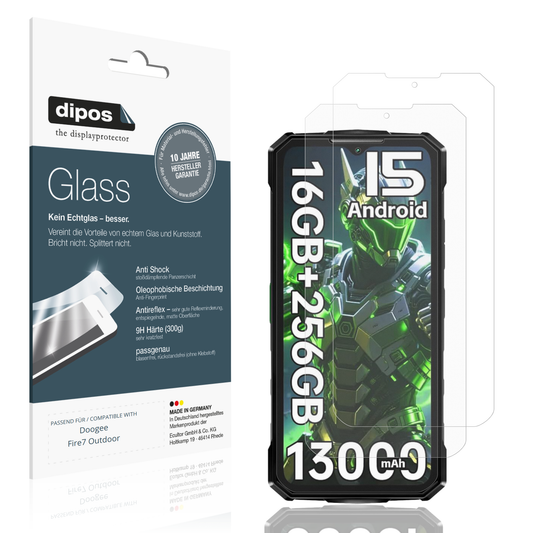 2x 9H Schutzfolie matt für Doogee Fire7 Outdoor Panzerfolie
