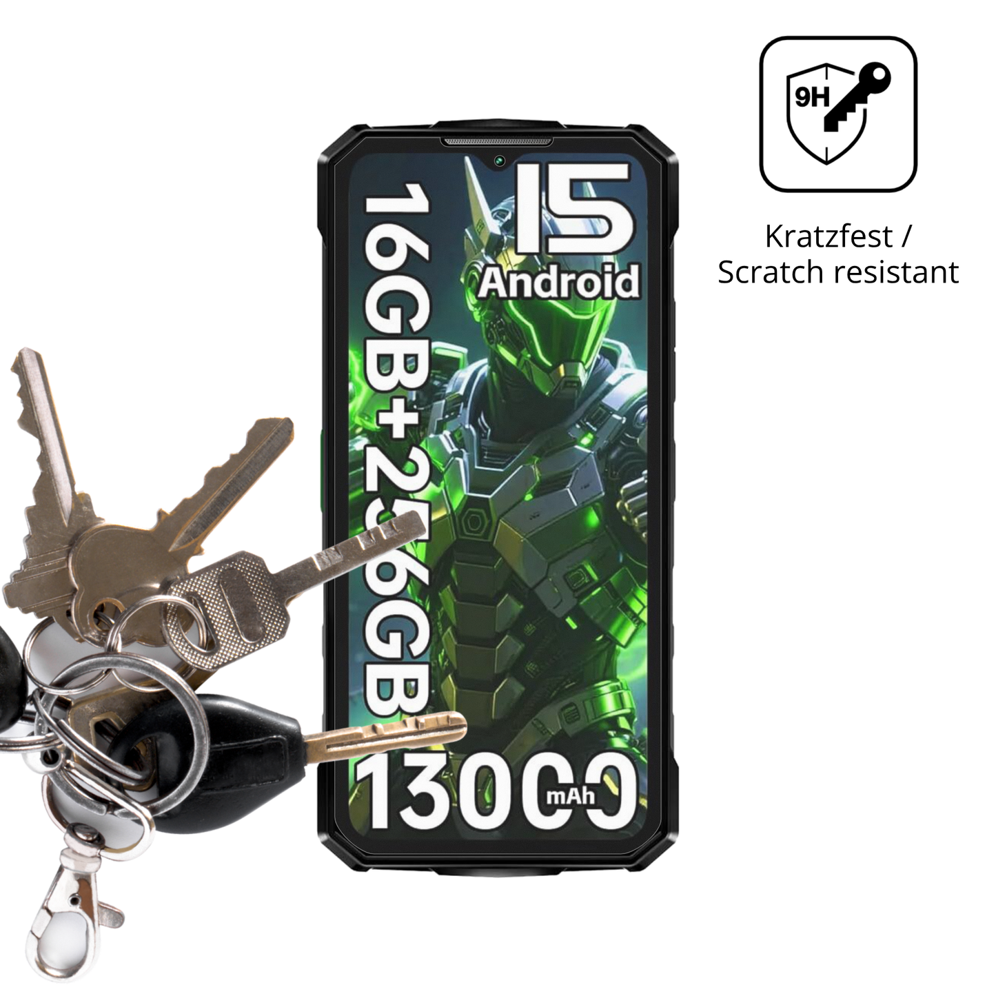 2x 9H Schutzfolie matt für Doogee Fire7 Outdoor Panzerfolie