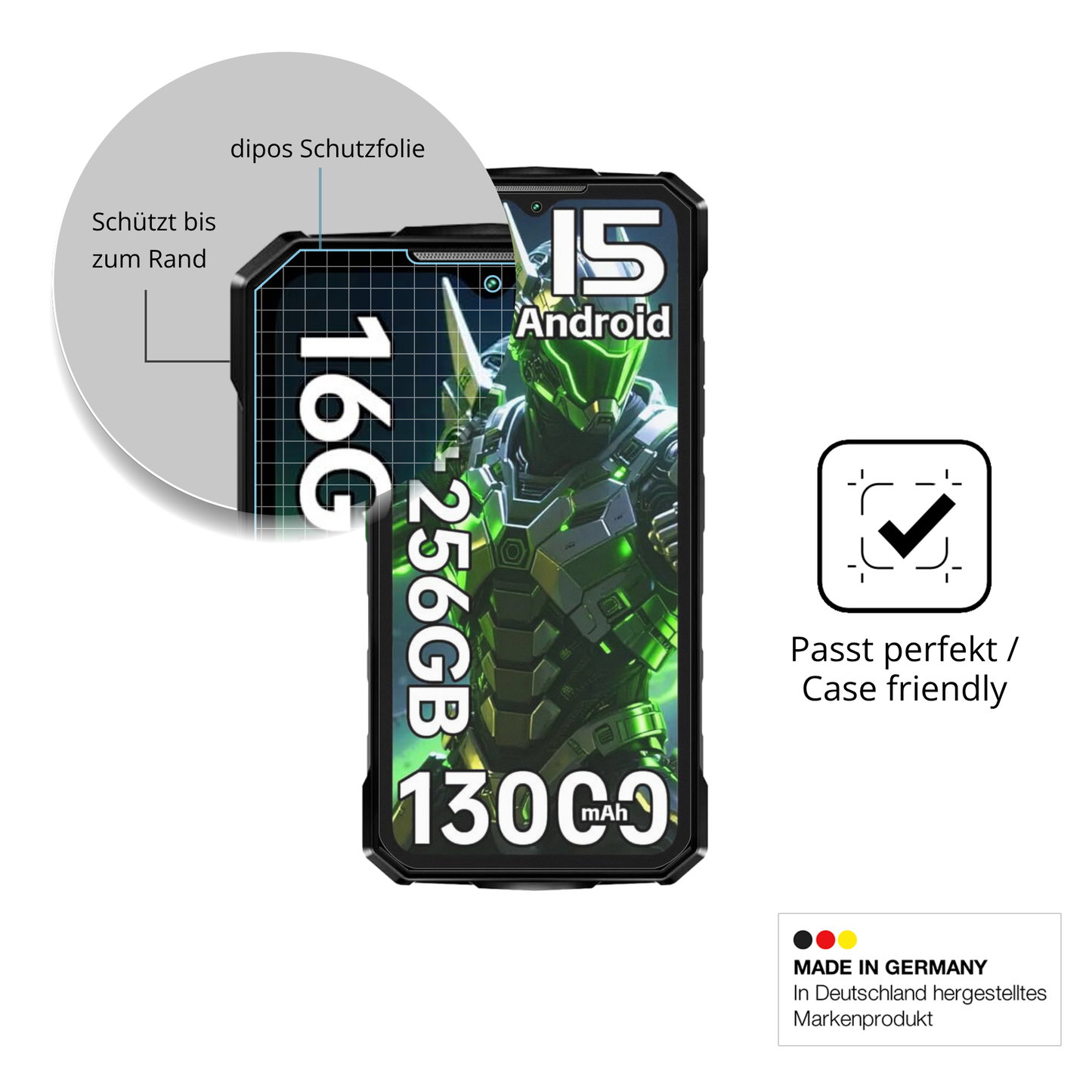 2x 9H Schutzfolie matt für Doogee Fire7 Outdoor Panzerfolie