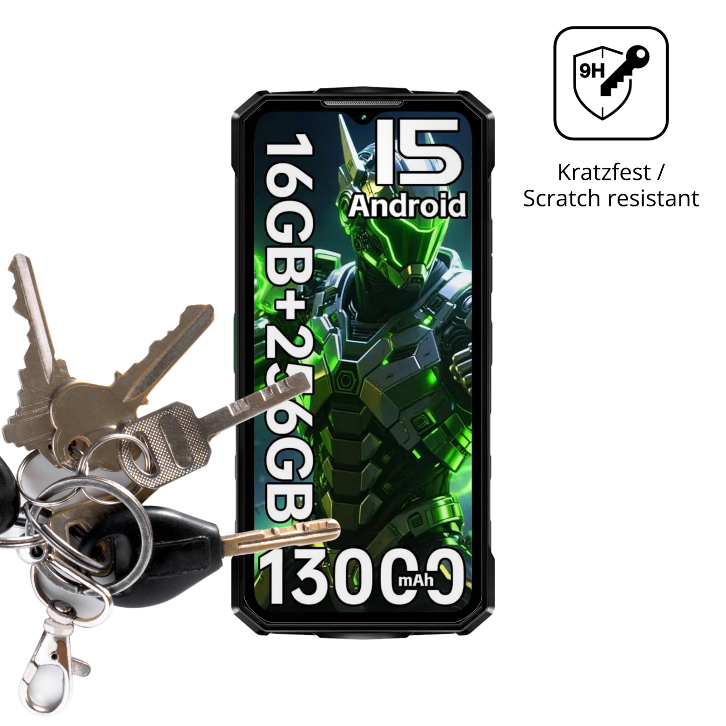 2x 9H Schutzfolie für Doogee Fire7 Outdoor Panzerfolie