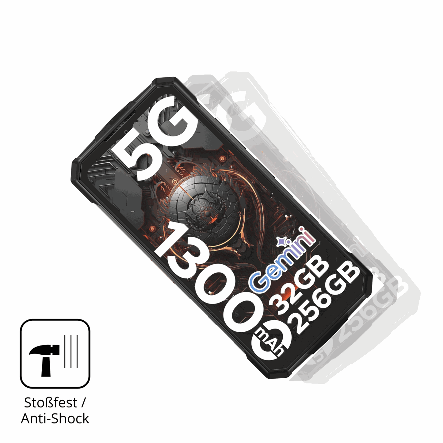 Schutz gegen Kratzer auf dem DOOGEE Fire 7 Pro Glas durch Schlüssel, Stöße gegen die Tischkante oder Stürze