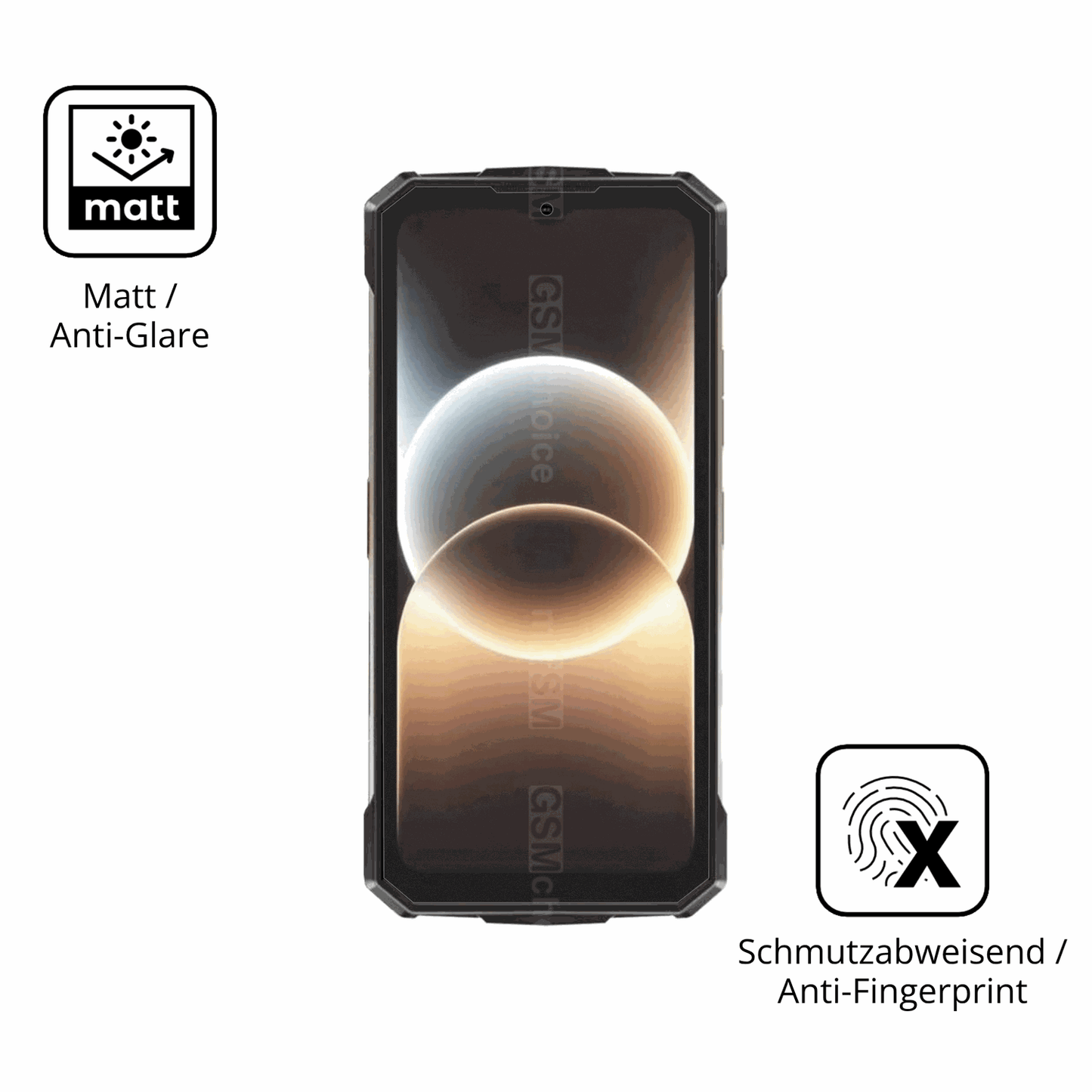 Dünne und entspiegelnde Folie passend zugeschnitten für Doogee Fire 7 Ultra