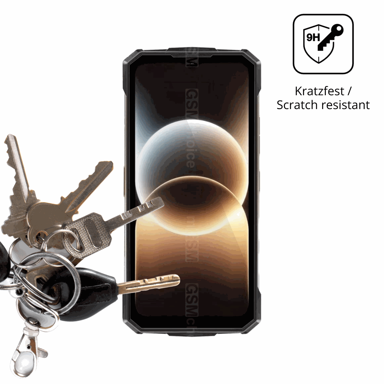 dipos Displayschutz für Doogee Fire 7 Ultra, transparente Oberfläche, perfekte Passform auch für die Rundungen