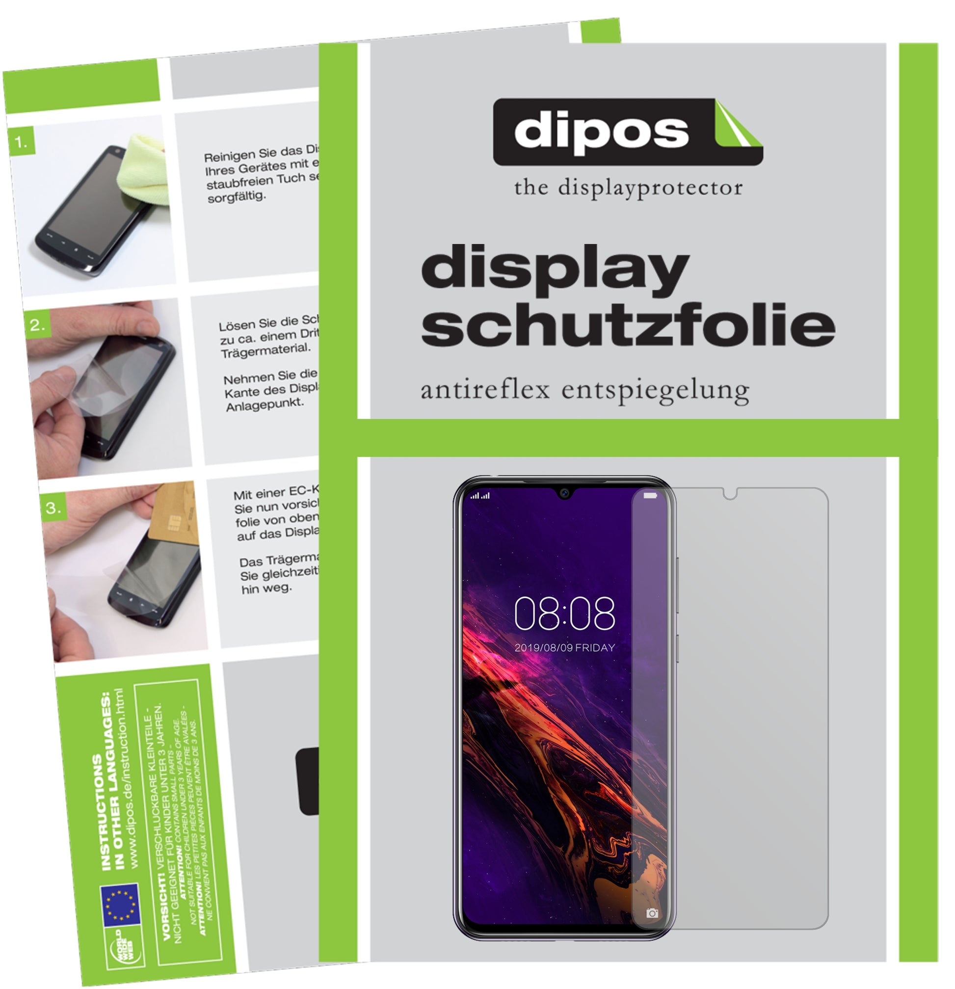 Mattes Panzerglas: Entspiegelte, dünne Folie, Fingerabdruckresistenz und Bildschirmschutz für Doogee-N20
