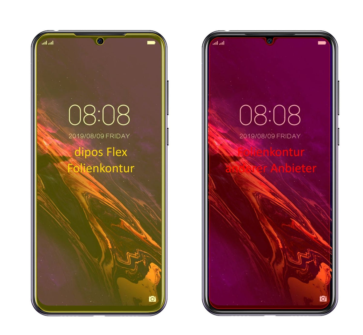 2x 3D Full Cover Schutzfolie für Doogee N20