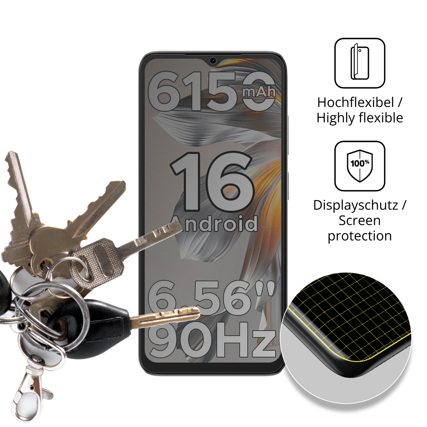 Full Cover Privacy Blickschutzfolie für Doogee Note 56