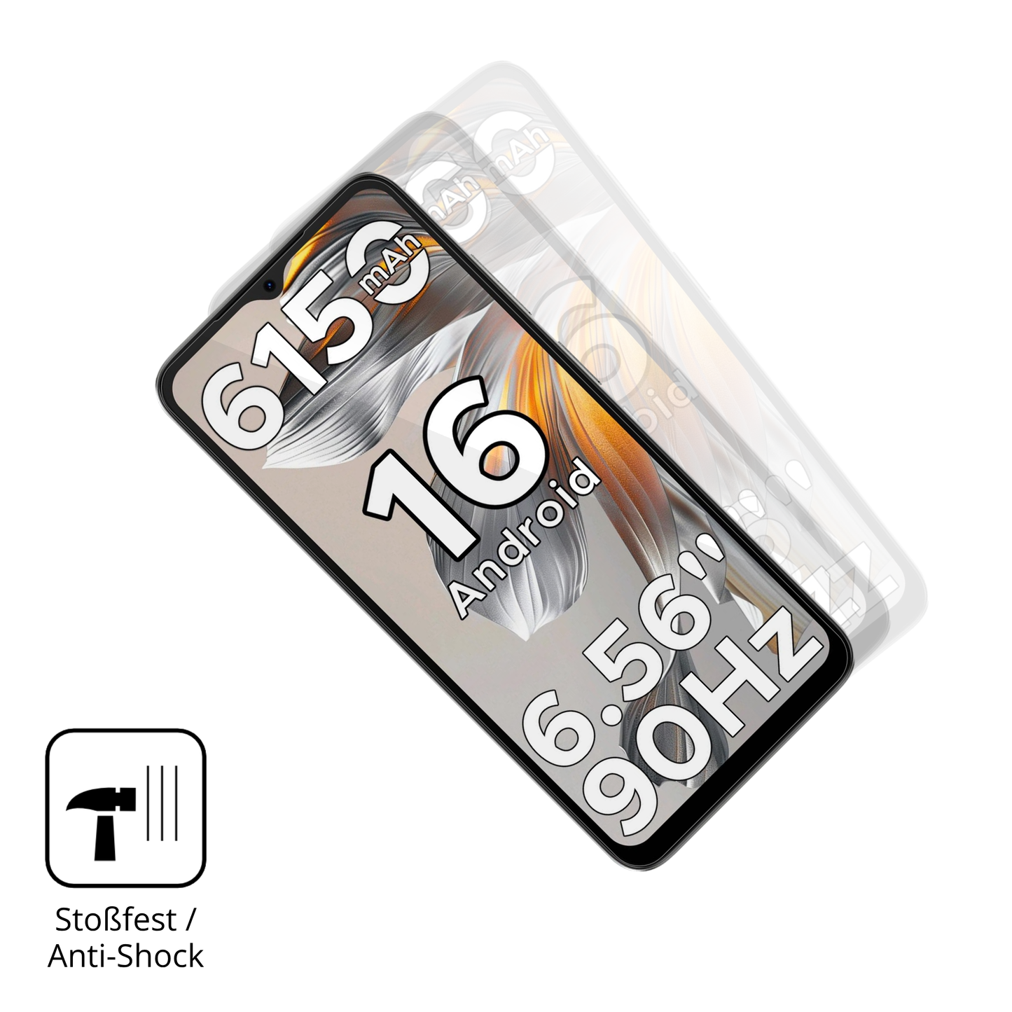 2x 3D Full Cover Schutzfolie für Doogee Note 56