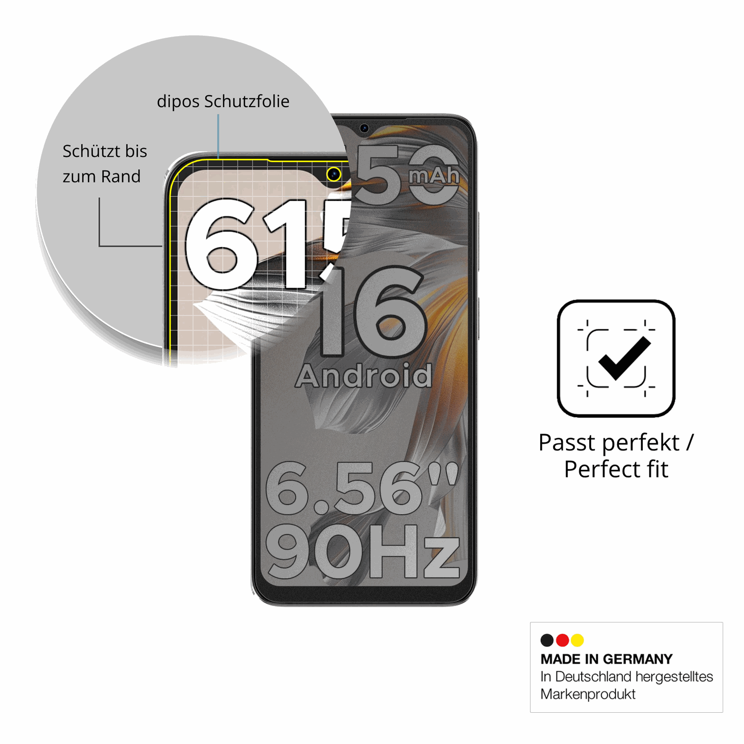 Schutz gegen Kratzer auf dem DOOGEE Note 56X Glas durch Schlüssel oder Ähnliches