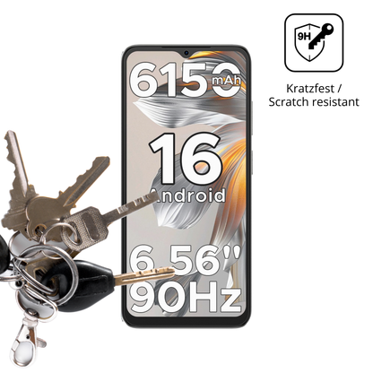 dipos Displayschutz für DOOGEE Note 56X, mattierte Oberfläche, robuste Festigkeit und perfekte Passform