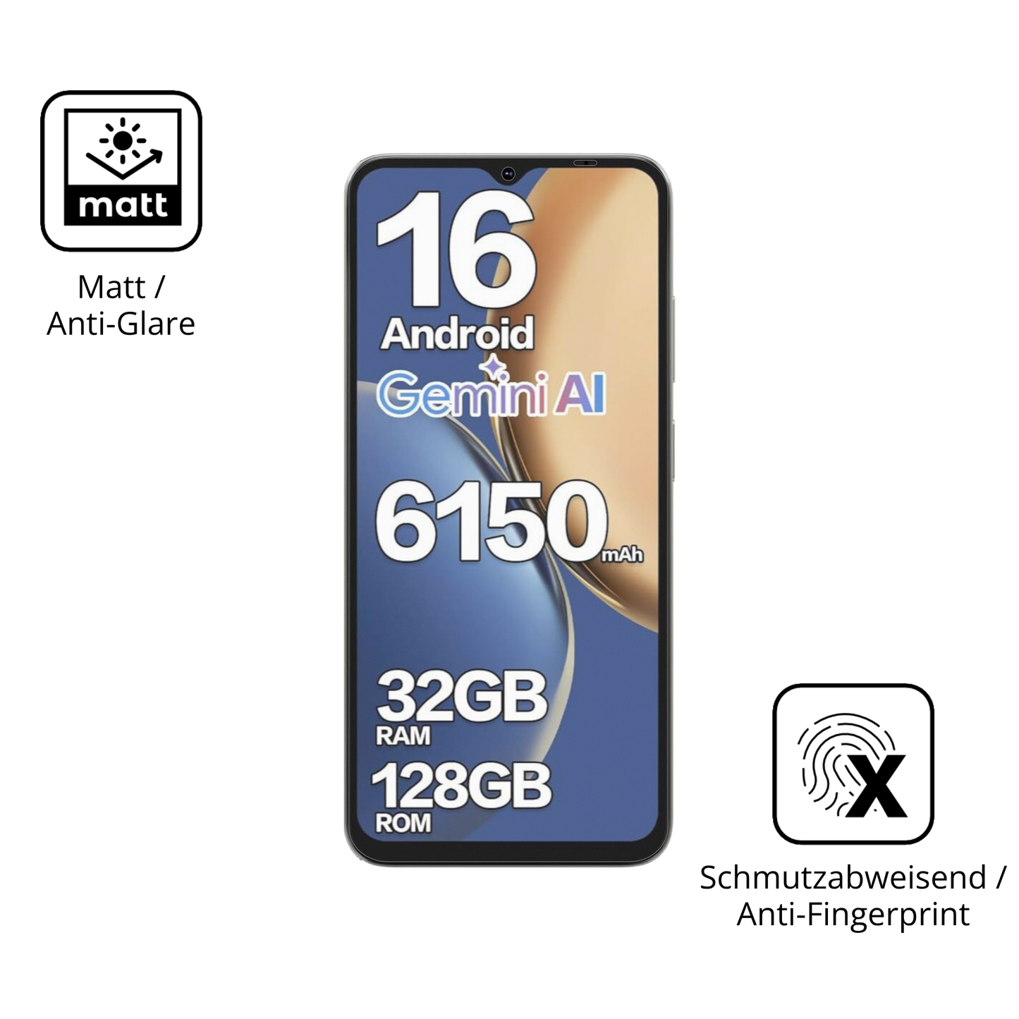 9H Hartbeschichtete, flexible Folie passend zugeschnitten für Doogee Note 56X Pro