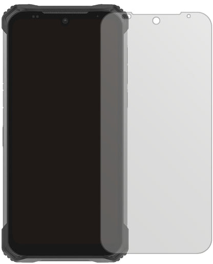 DoogeeS86 Pro mit aufgebrachter dipos Displayschutzfolie, die lästige Fingerabdrücke minimiert