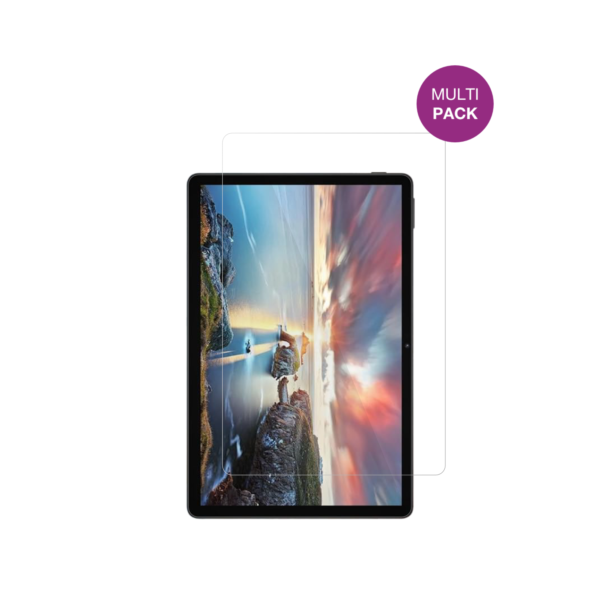 DOOGEETab A9 Pro mit aufgebrachter dipos Displayschutzfolie, glasklare Darstellung ohne Einschränkungen