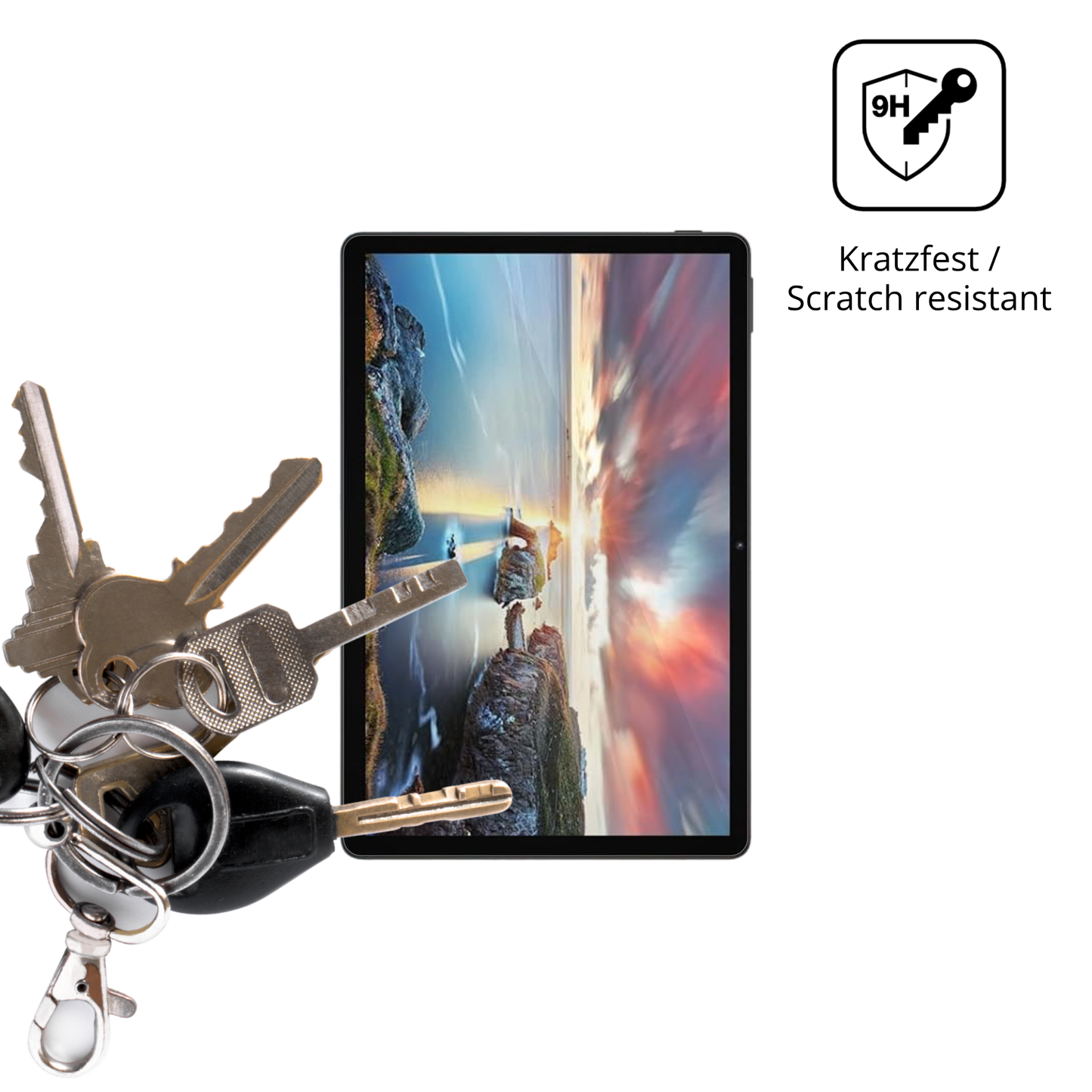 dipos Displayschutz für DOOGEE Tab A9 Pro, transparente Oberfläche, perfekte Passform auch für die Rundungen