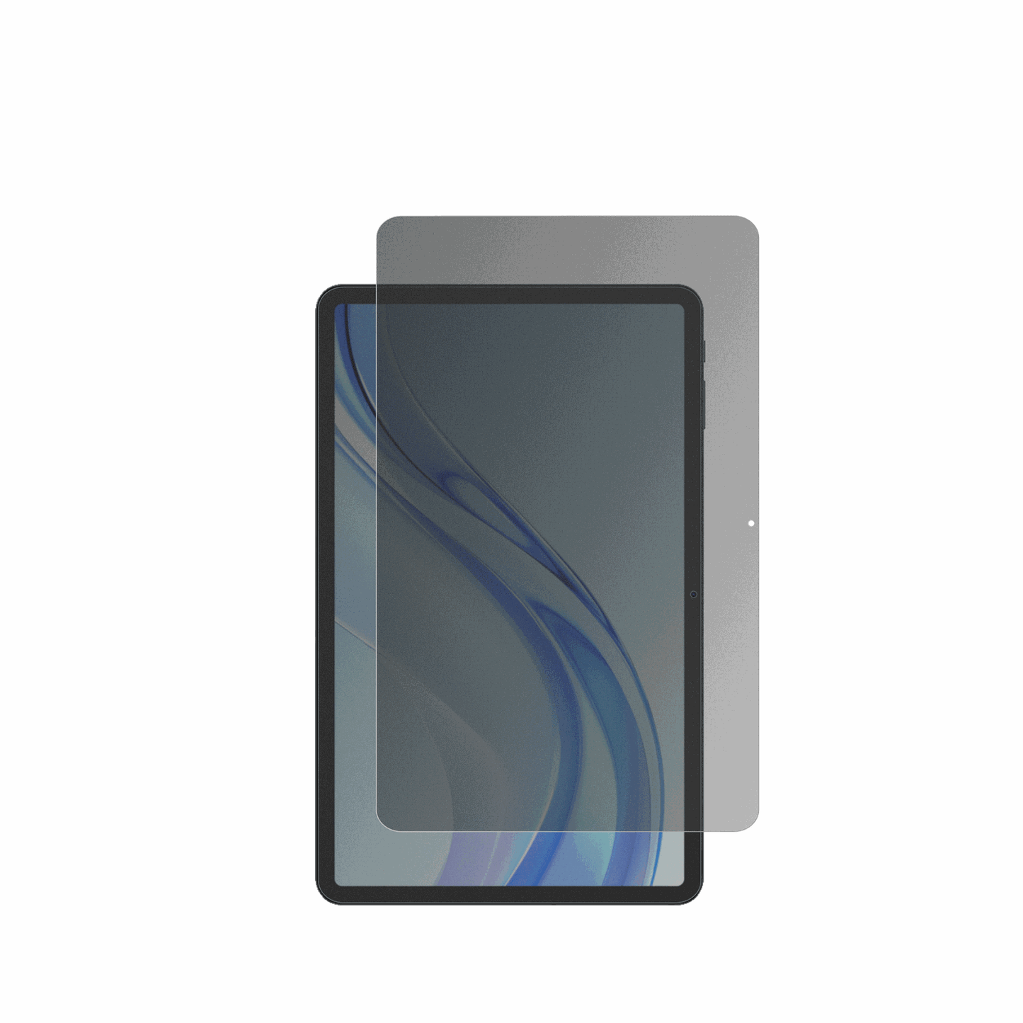 DoogeeTab E3 Plus mit aufgebrachtem dipos Displayschutz, der seitliche Einblicke blockiert
