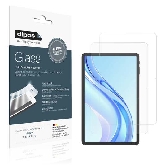 Matte Displayschutzfolie von dipos passend für Doogee Tab E3 Plus, 9H kratzfest und blasenfrei montiert