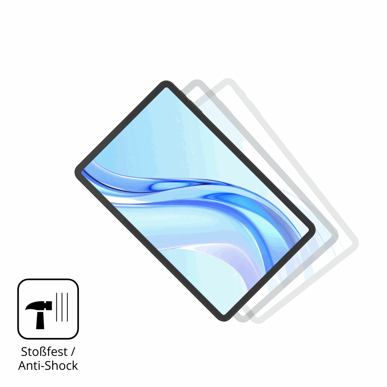 Schutz gegen Kratzer auf dem Doogee Tab E3 Plus Glas durch Schlüssel, Stöße gegen die Tischkante oder Stürze