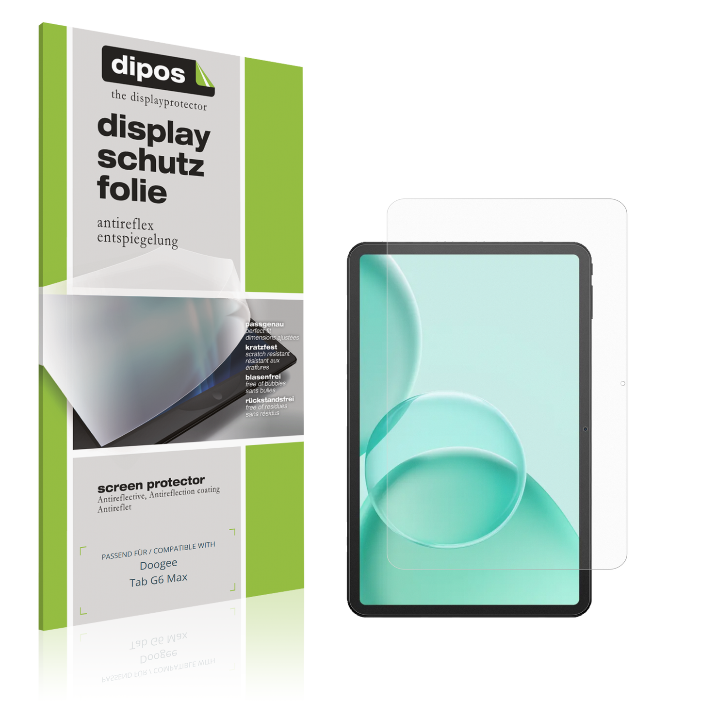 2x Schutzfolie matt für DOOGEE TAB G6+ Display-Schutzfolie