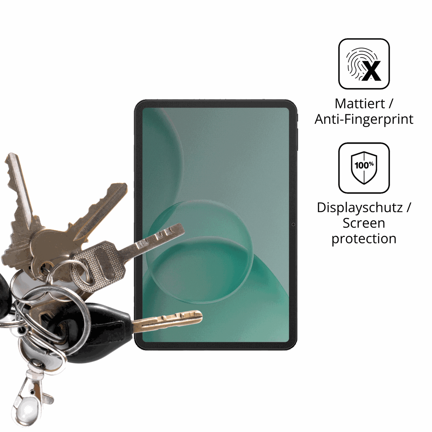 dipos Displayschutz für doogeetab g6 max, mattierte Oberfläche, Blickschutzfilter und perfekter Passform