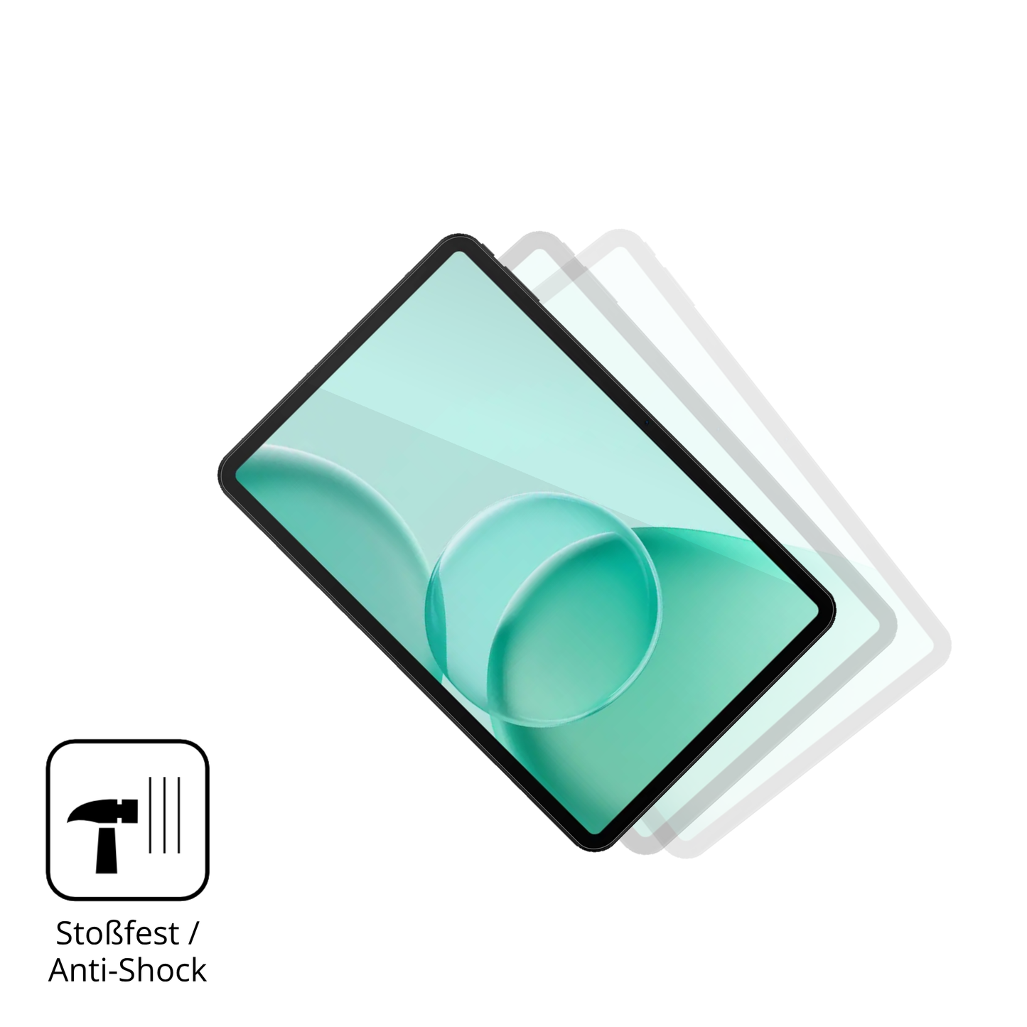 Schutz gegen Kratzer auf dem doogeetab g6 max Glas durch Schlüssel, Stöße gegen die Tischkante oder Stürze