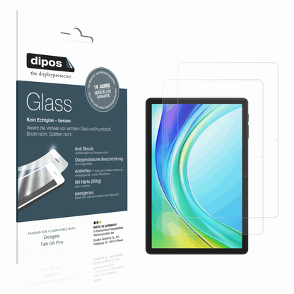 Matte Displayschutzfolie von dipos passend für Doogee Tab G6 Pro, 9H kratzfest und blasenfrei montiert