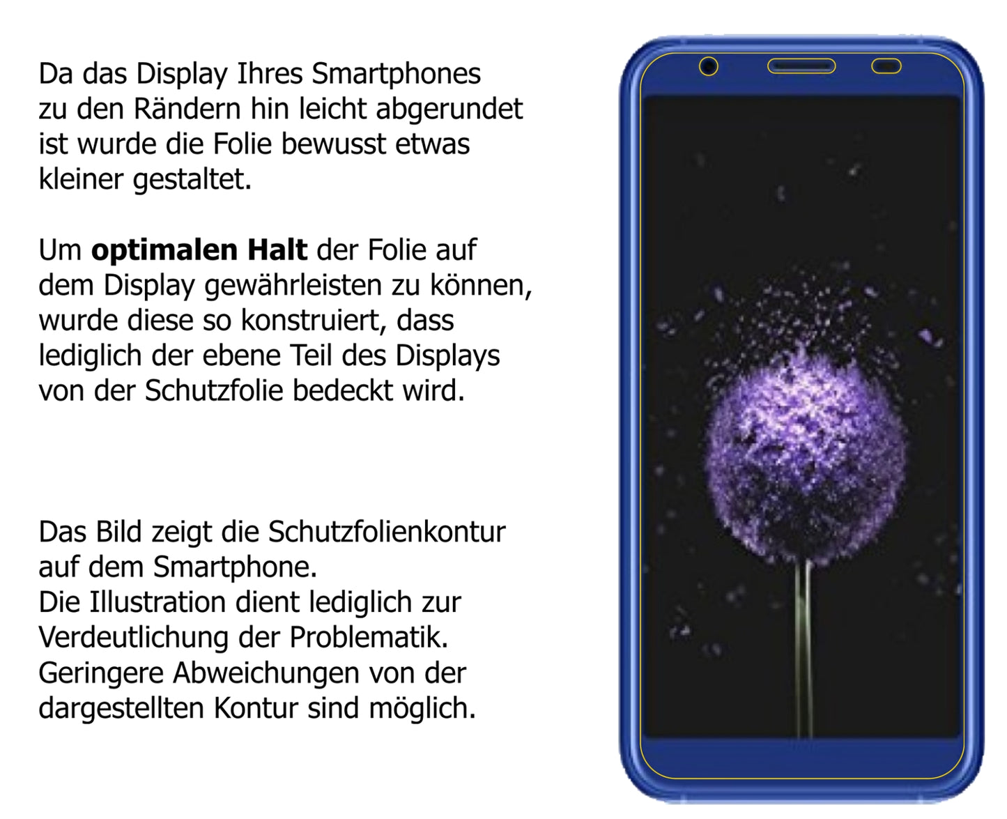 Dünne und klare Folie passend zugeschnitten für Doogee X50L