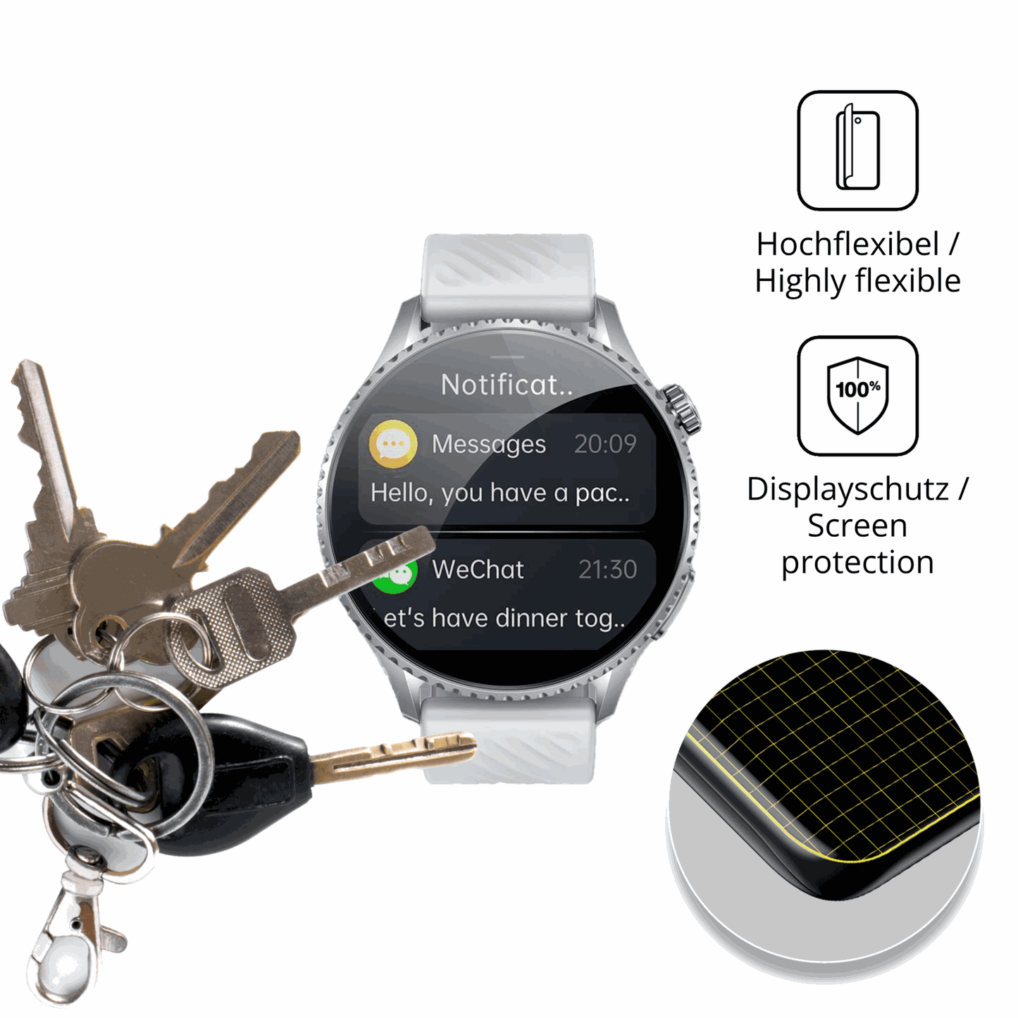 dipos Displayschutz für Doomixs MT800sl 1.56, transparente Oberfläche, geringe Dicke und perfekte Passform