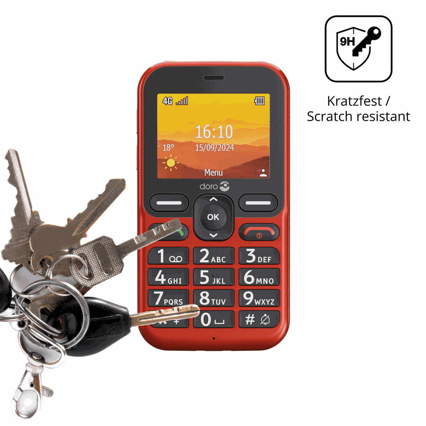 dipos Displayschutz für Doro Leva L11, mattierte Oberfläche, robuste Festigkeit und perfekte Passform