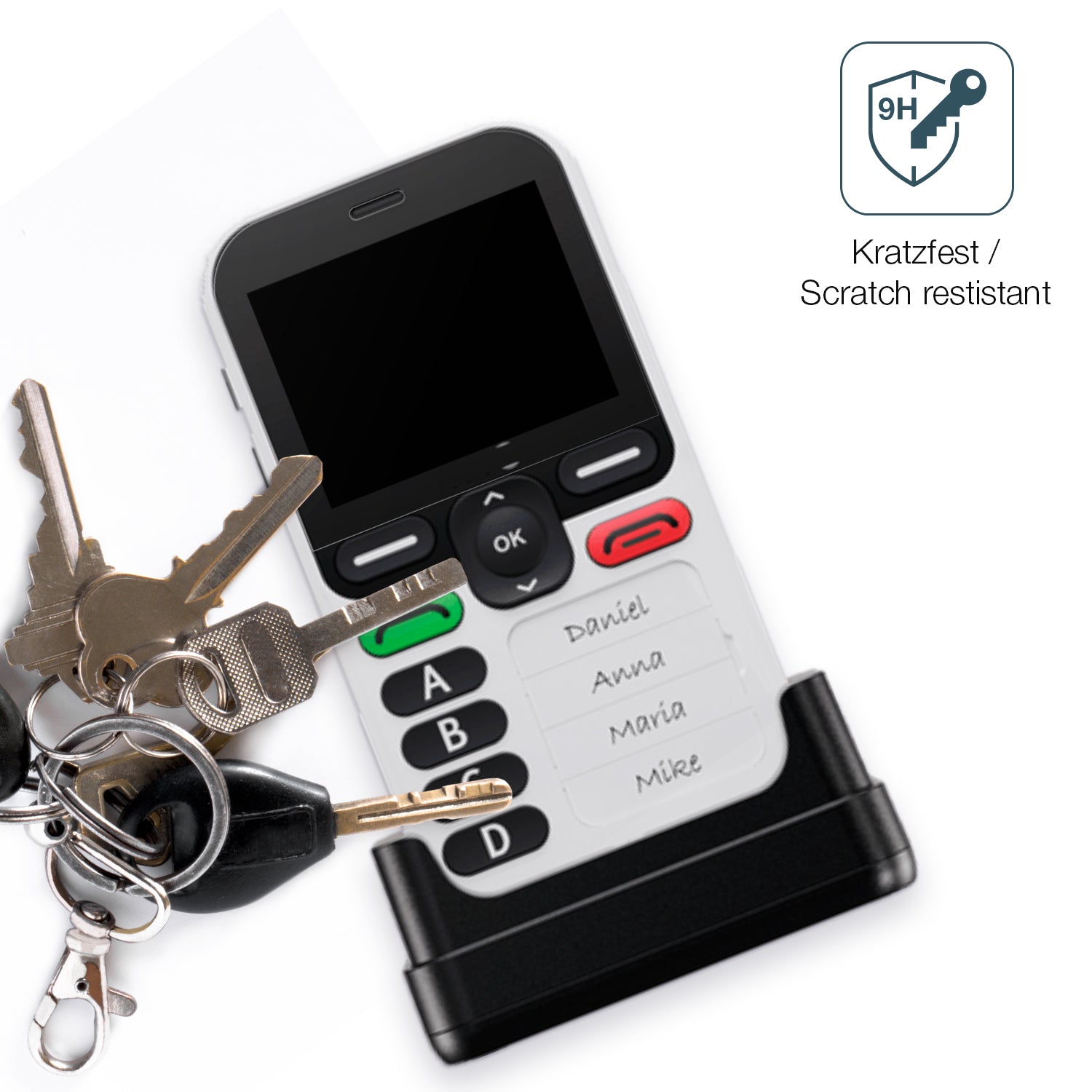 dipos Displayschutz für Doro Leva X10, mattierte Oberfläche, robuste Festigkeit und perfekte Passform