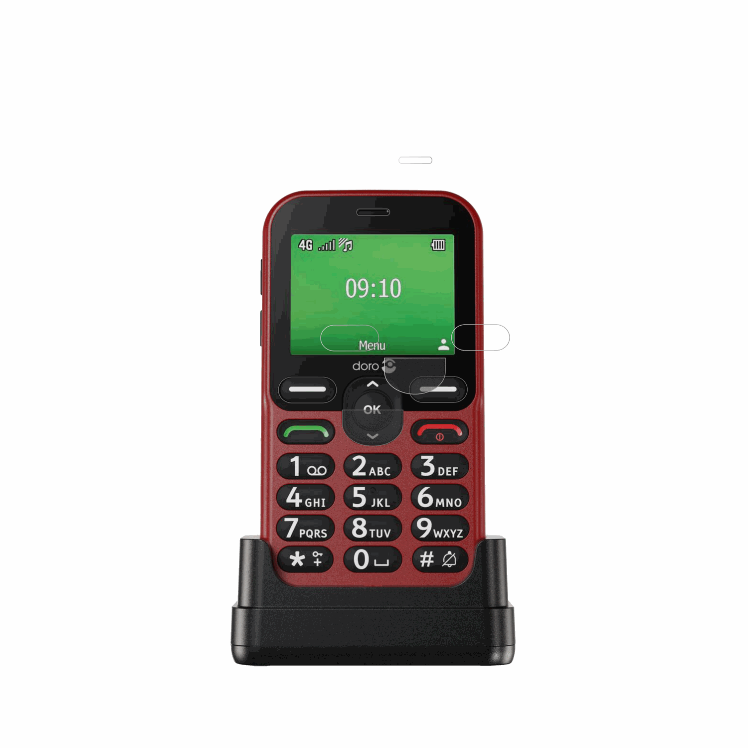 DoroLeva E10 mit aufgebrachtem dipos Displayschutz, der seitliche Einblicke blockiert