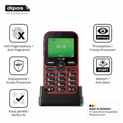 Privatsphäre-Schutz durch Sichtschutz-Folie passend zugeschnitten für Doro Leva E10