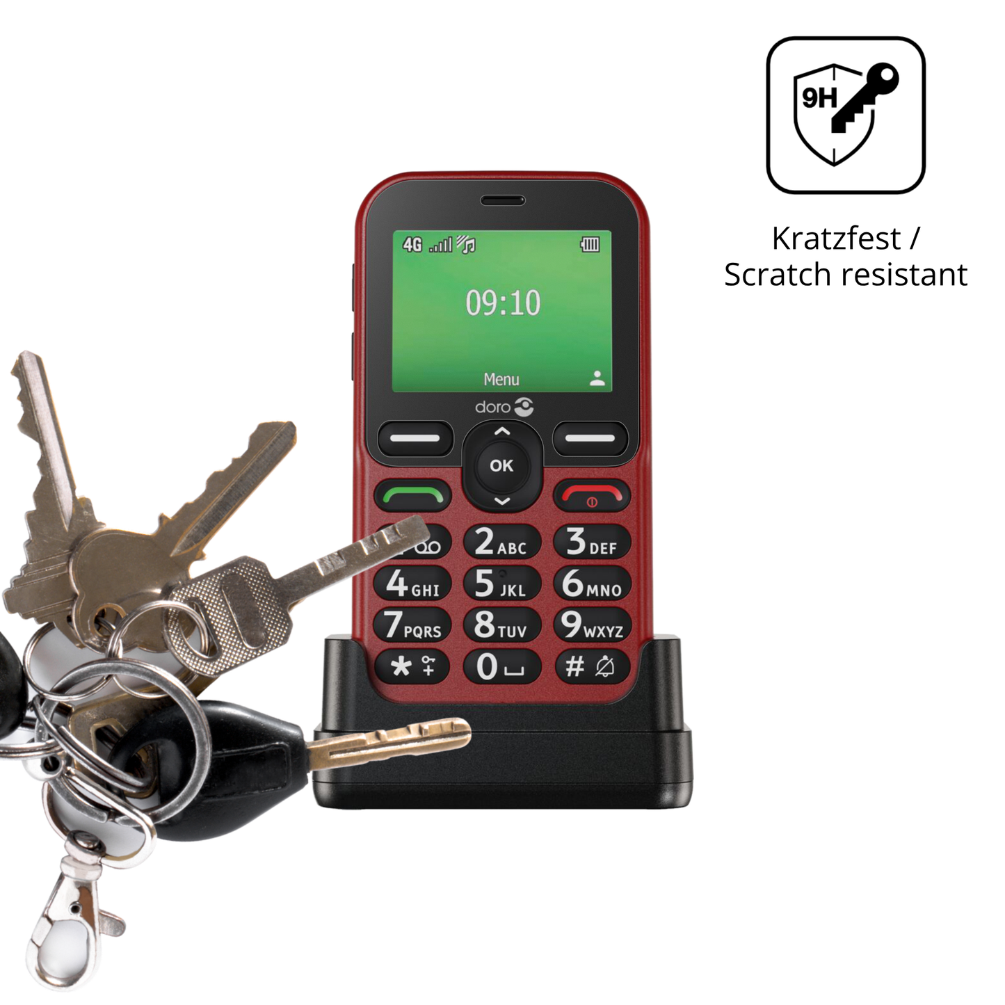 dipos Displayschutz für Doro Leva E10, mattierte Oberfläche, robuste Festigkeit und perfekte Passform