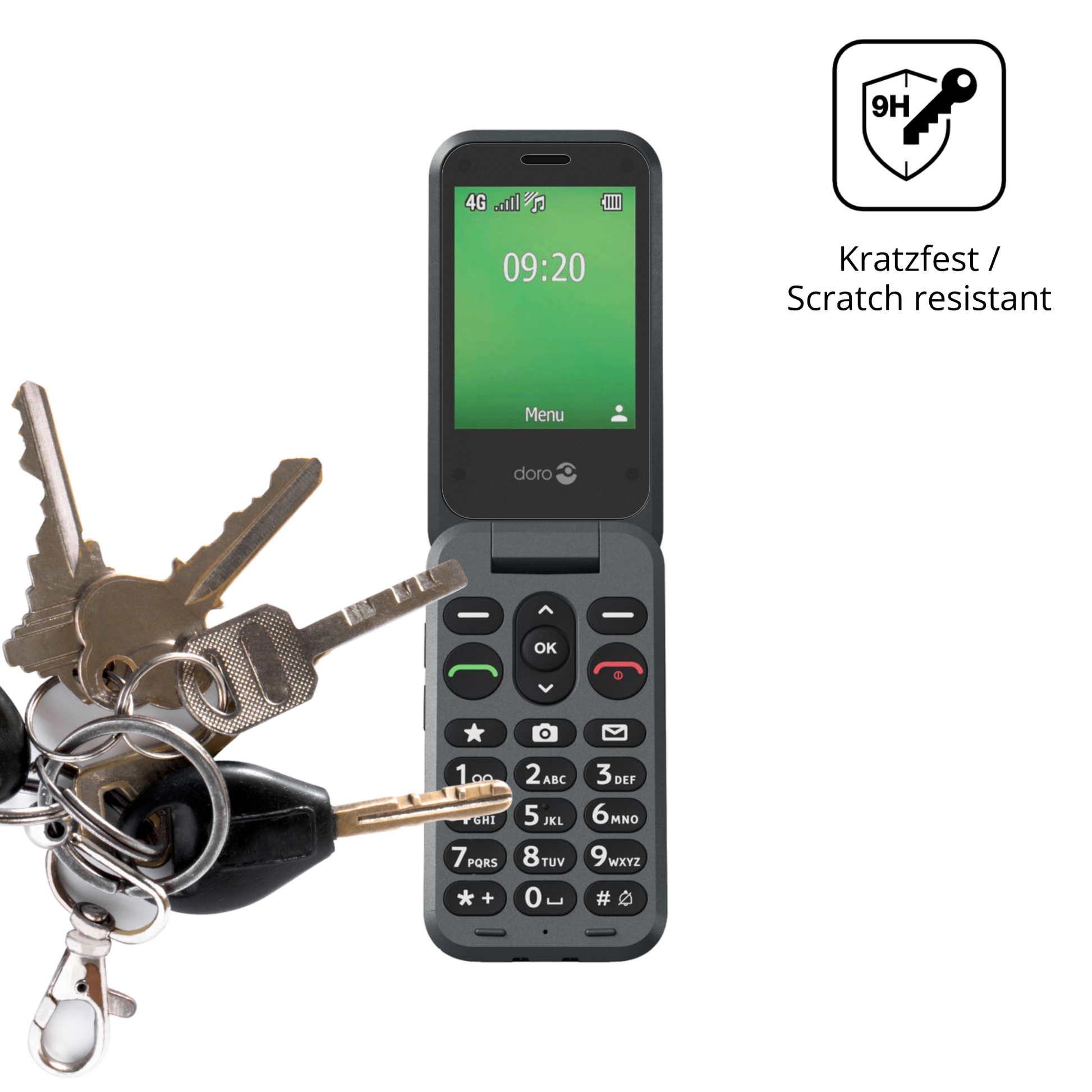 dipos Displayschutz für Doro Leva E20, mattierte Oberfläche, robuste Festigkeit und perfekte Passform