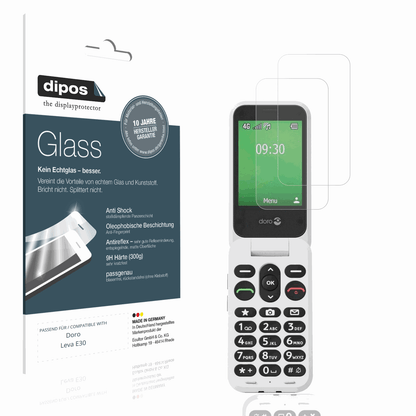 Matte Displayschutzfolie von dipos passend für Doro Leva E30, 9H kratzfest und blasenfrei montiert