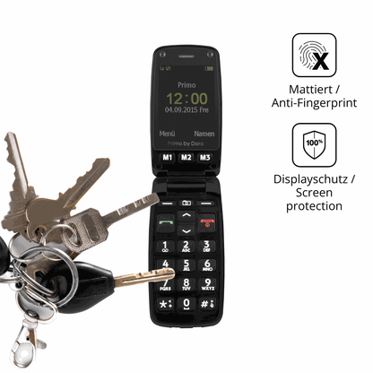 dipos Displayschutz für Doro Primo 406, mattierte Oberfläche, Blickschutzfilter und perfekter Passform