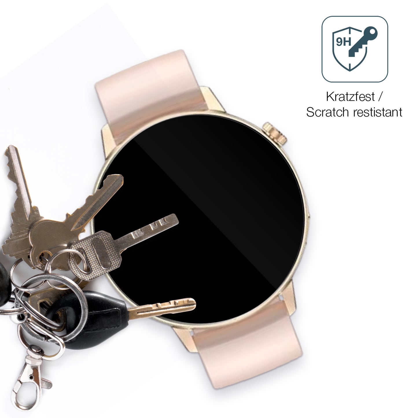 dipos Displayschutz für Dremac DM5-B, transparente Oberfläche, perfekte Passform auch für die Rundungen