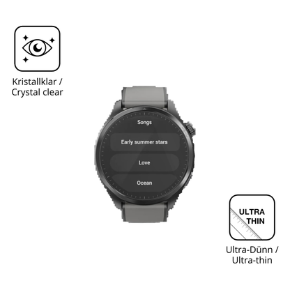 Dünne und klare Folie passend zugeschnitten für Duoripe 1.43 Zoll Smartwatch