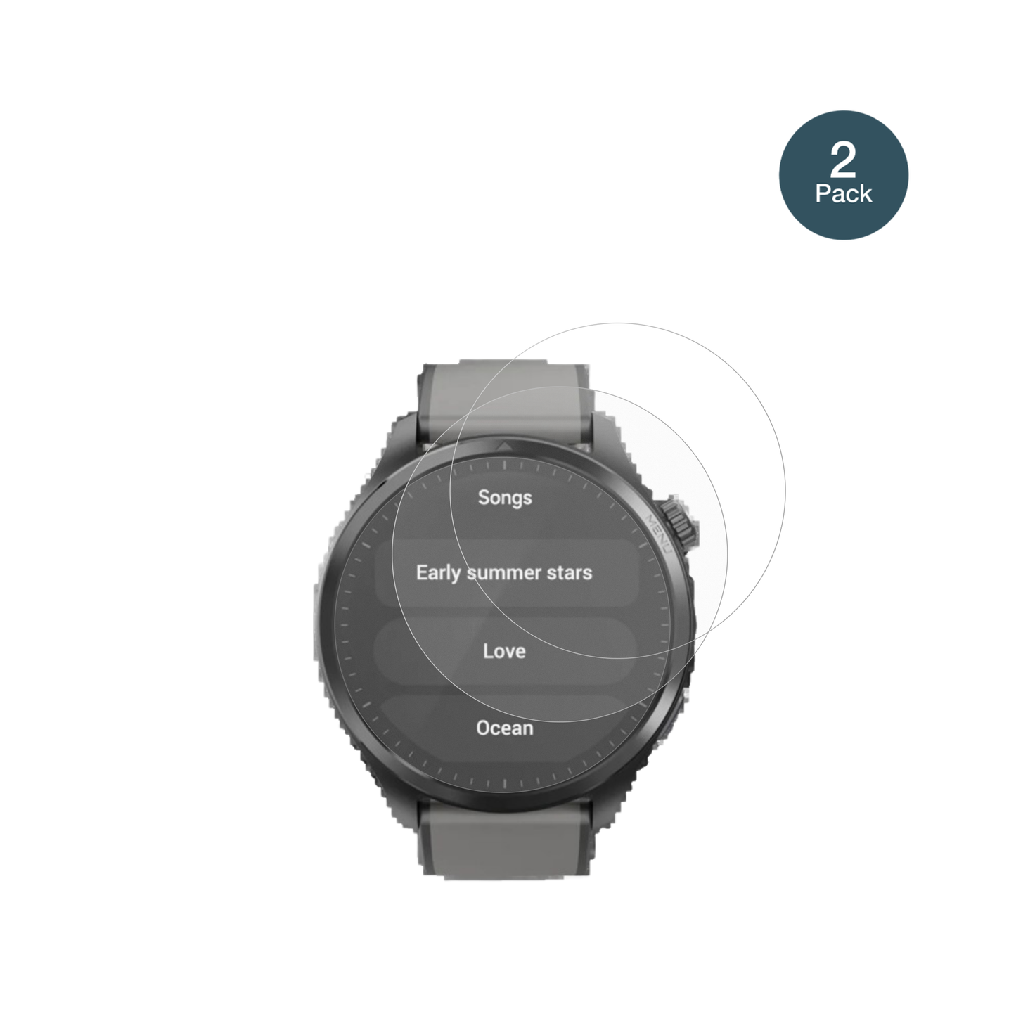 Duoripe1.43 Zoll Smartwatch mit aufgebrachter dipos Panzerfolie, die lästige Fingerabdrücke minimiert
