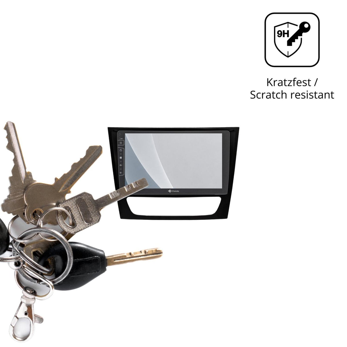 dipos Displayschutz für Dynavin D10-W211, mattierte Oberfläche, robuste Festigkeit und perfekte Passform