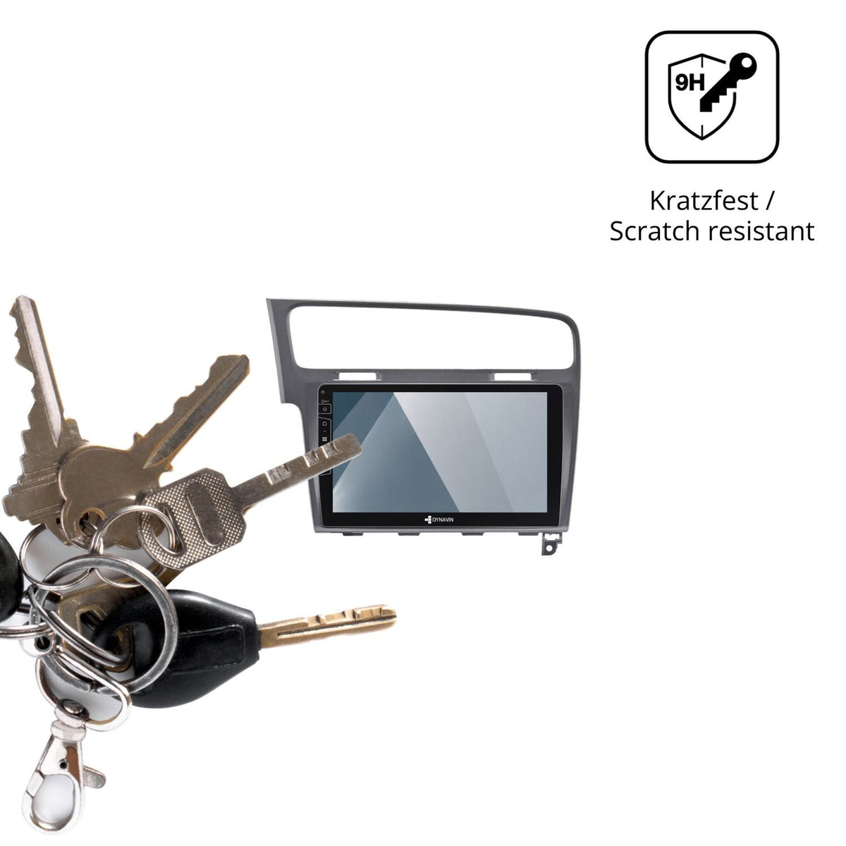 dipos Displayschutz für Dynavin D9-3B Premium Flex 10.1 Zoll, transparente Oberfläche, perfekte Passform auch für die Rundungen