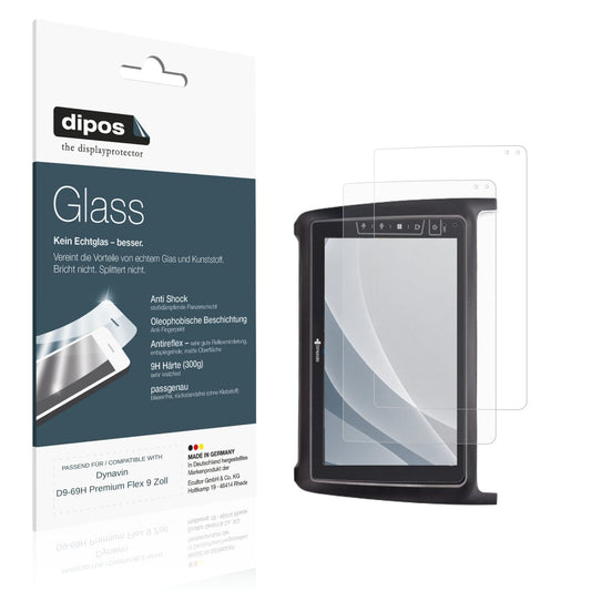 Matte Displayschutzfolie von dipos passend für Dynavin D9-69H Premium Flex 9 Zoll, 9H kratzfest und blasenfrei montiert