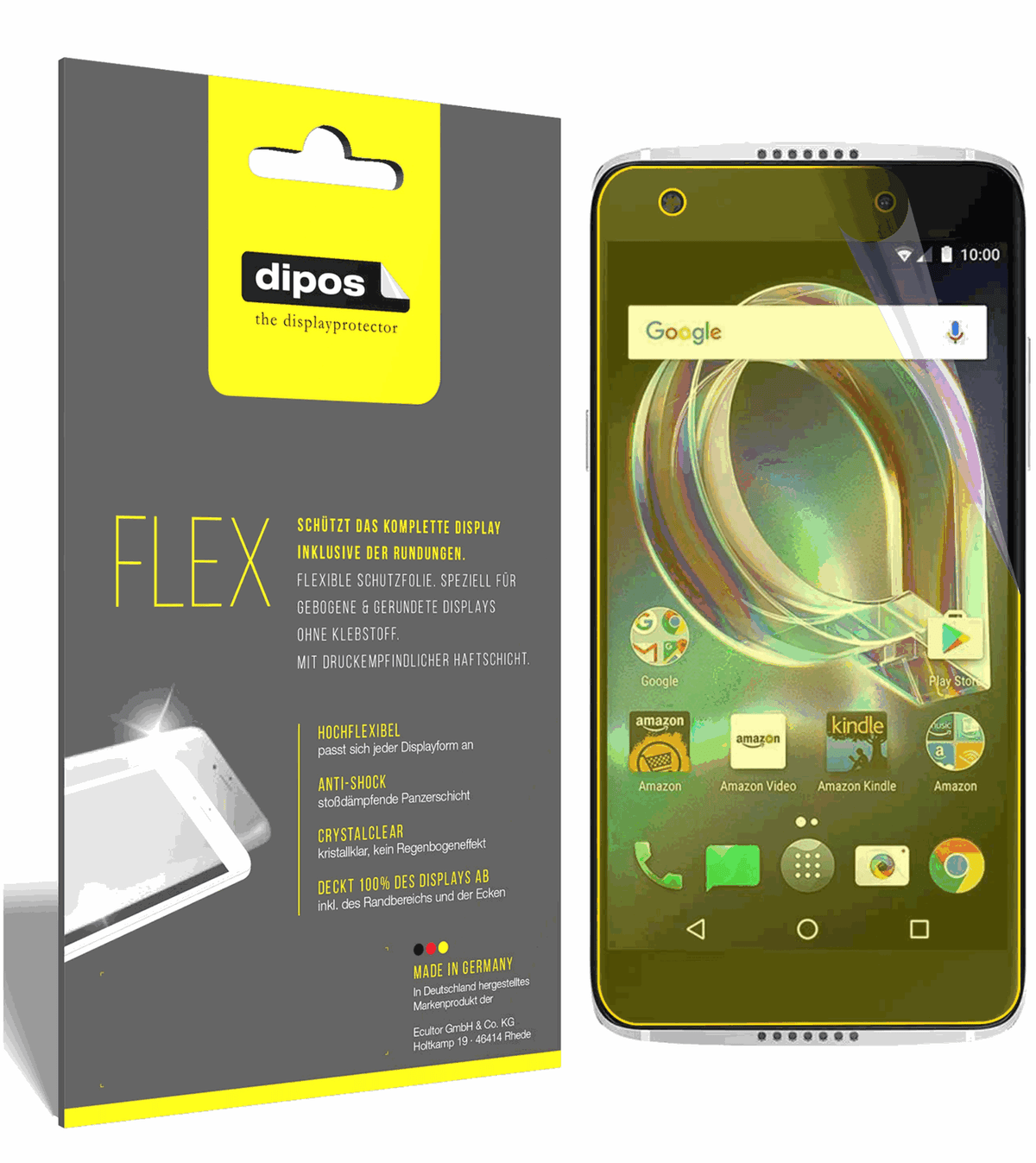 3x 3D Full Cover Schutzfolie für Alcatel Idol 5s