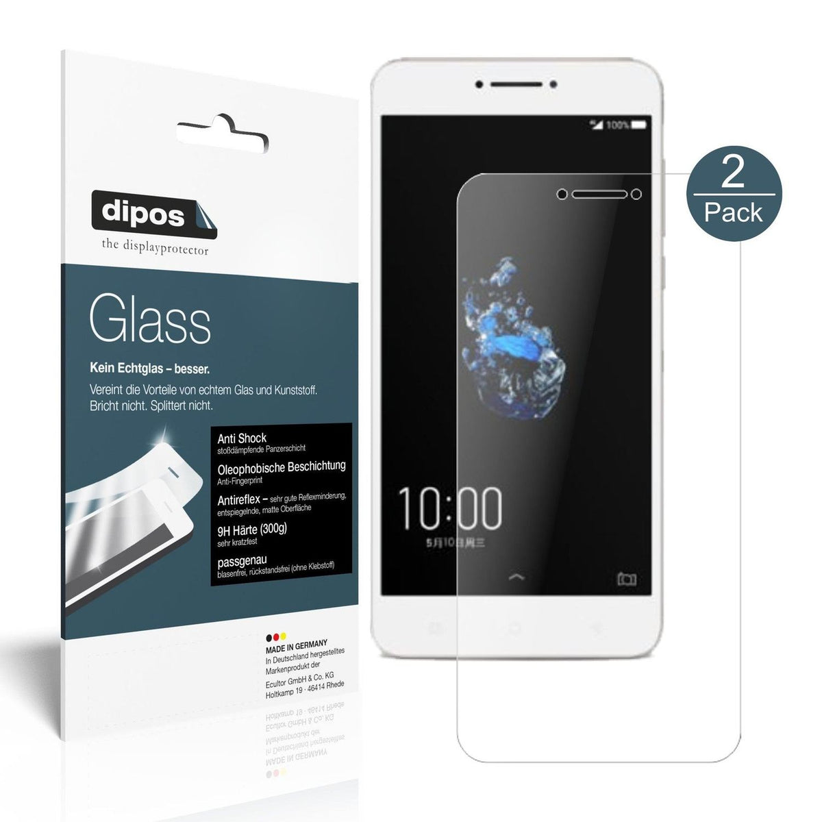 2x 9H Schutzfolie matt für Coolpad Cool Play 6 Panzerfolie