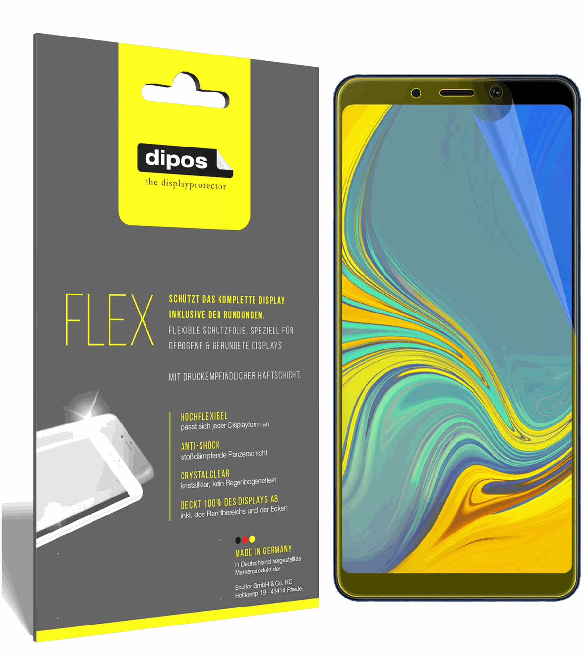 3x 3D Full Cover Schutzfolie für Samsung Galaxy A9 (2018)