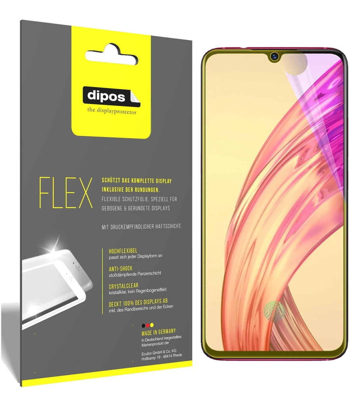 2x 3D Full Cover Schutzfolie für Vivo X23