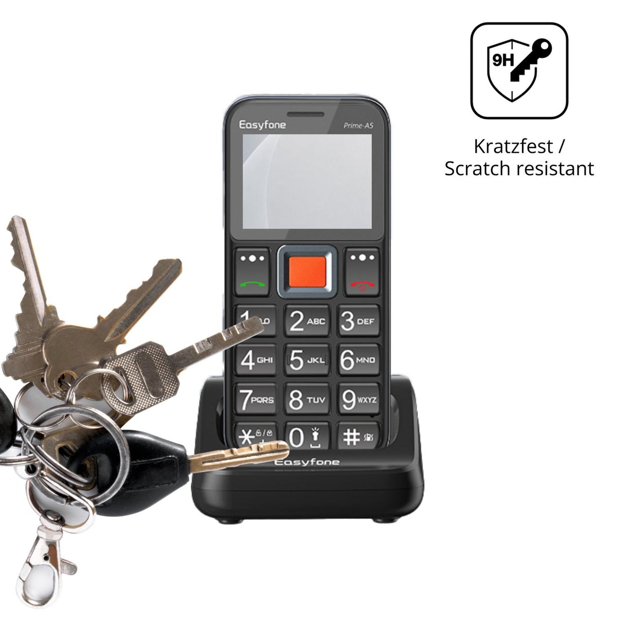 dipos Displayschutz für Easyfone Prime T5, mattierte Oberfläche, robuste Festigkeit und perfekte Passform