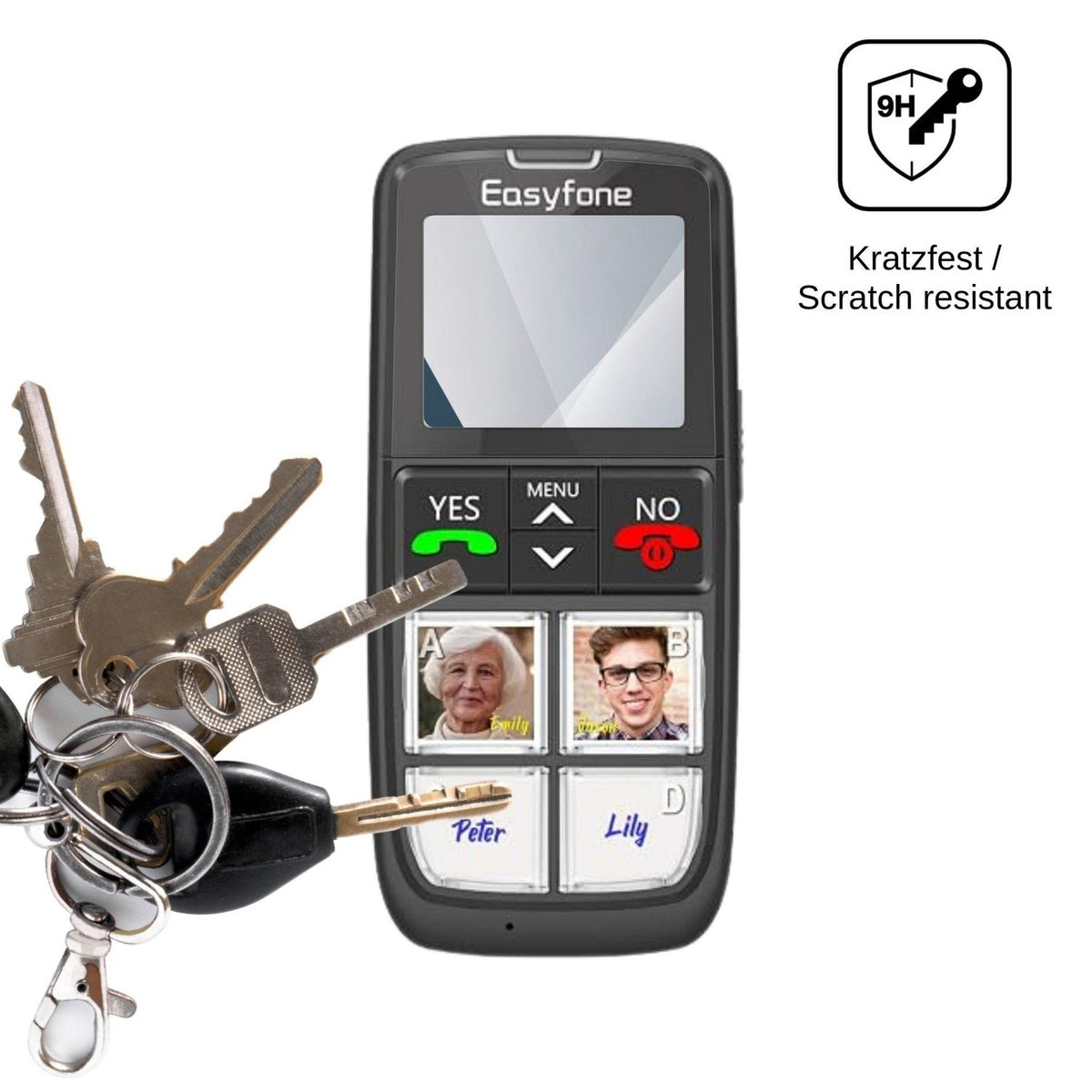 2x 9H Schutzfolie für Easyfone T6 4G Panzerfolie
