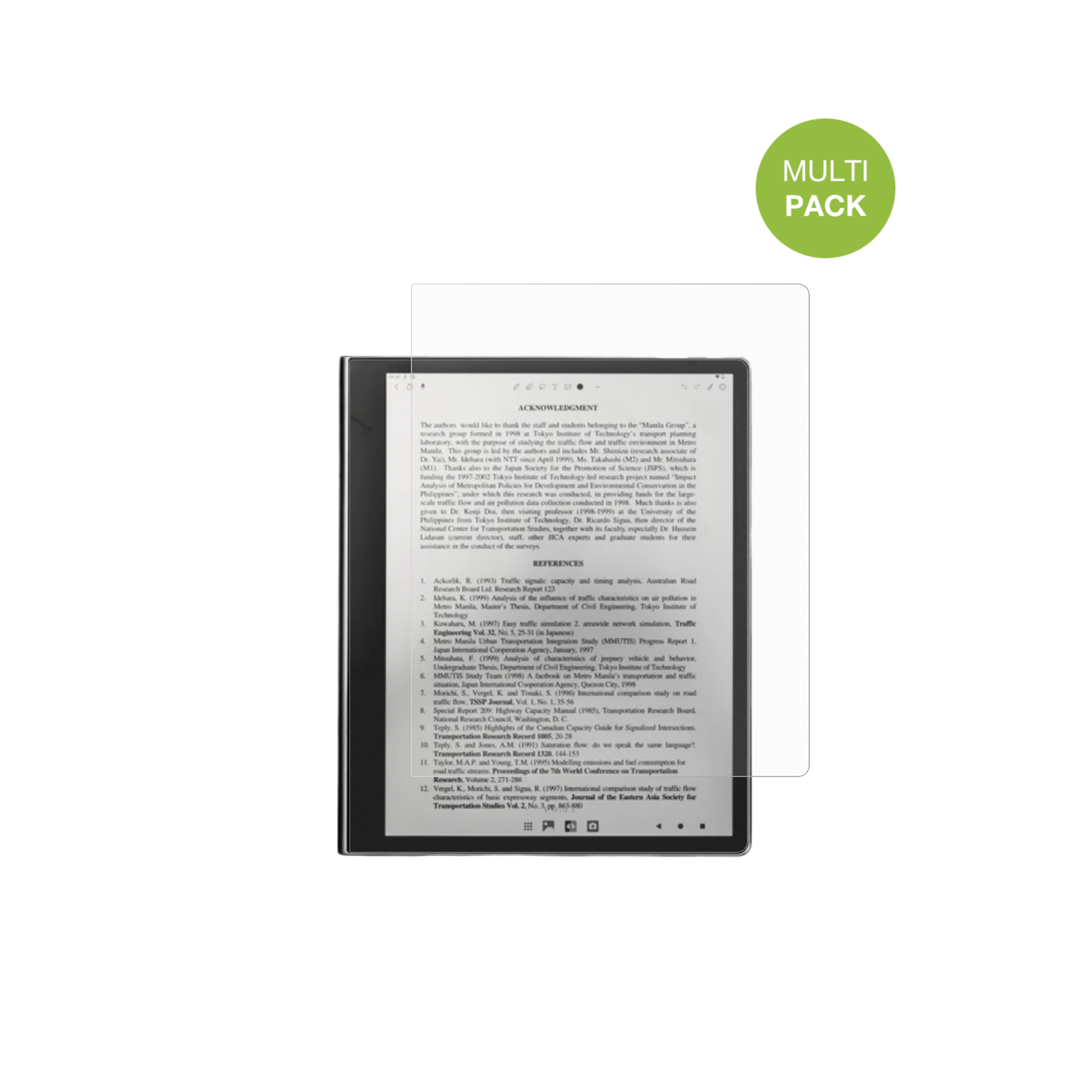 eazeyepaper 2.0 mit aufgebrachter dipos Displayschutzfolie, die lästige Fingerabdrücke minimiert