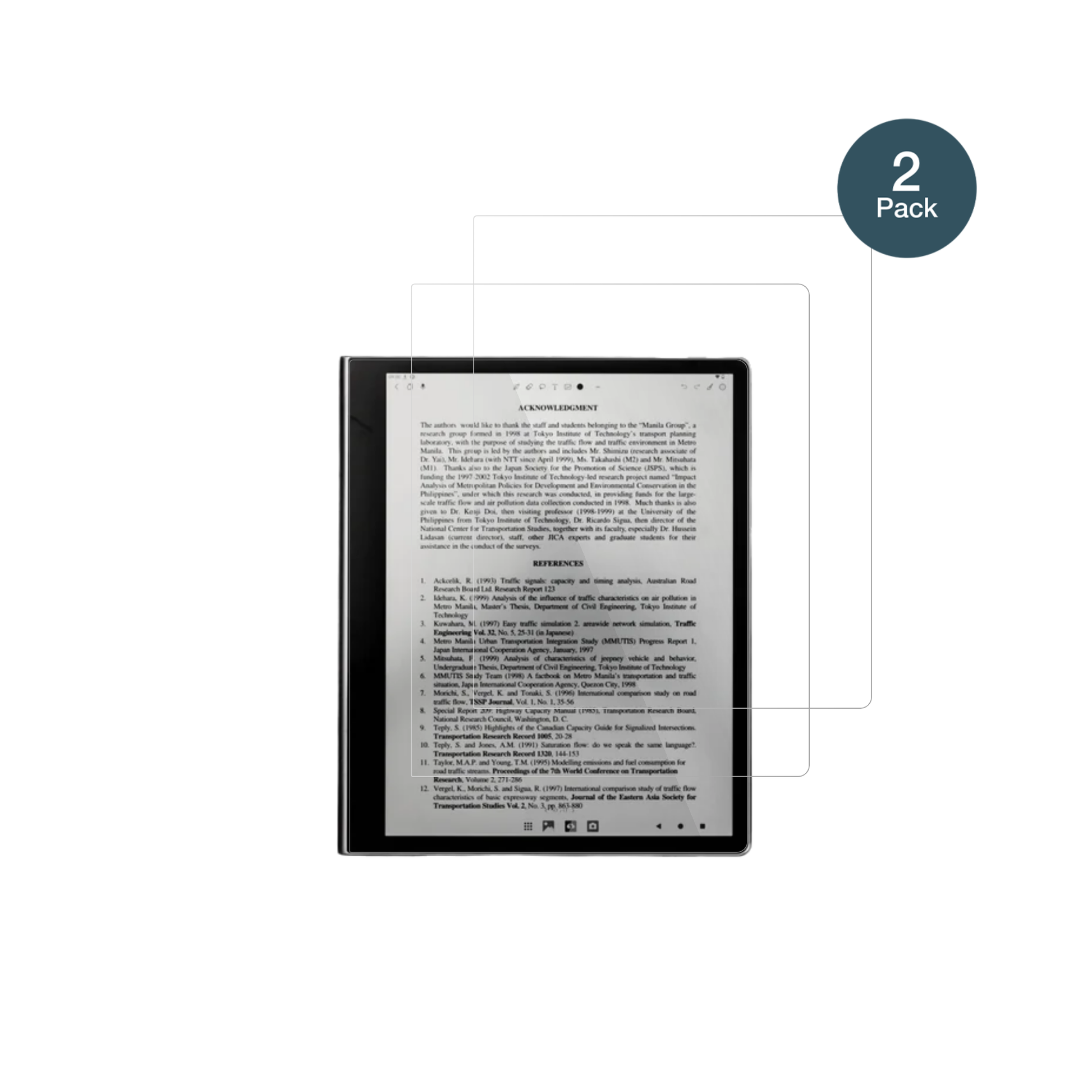 eazeyepaper 2.0 mit aufgebrachter dipos Flex Schutzfolie, glasklare Darstellung ohne Einschränkungen