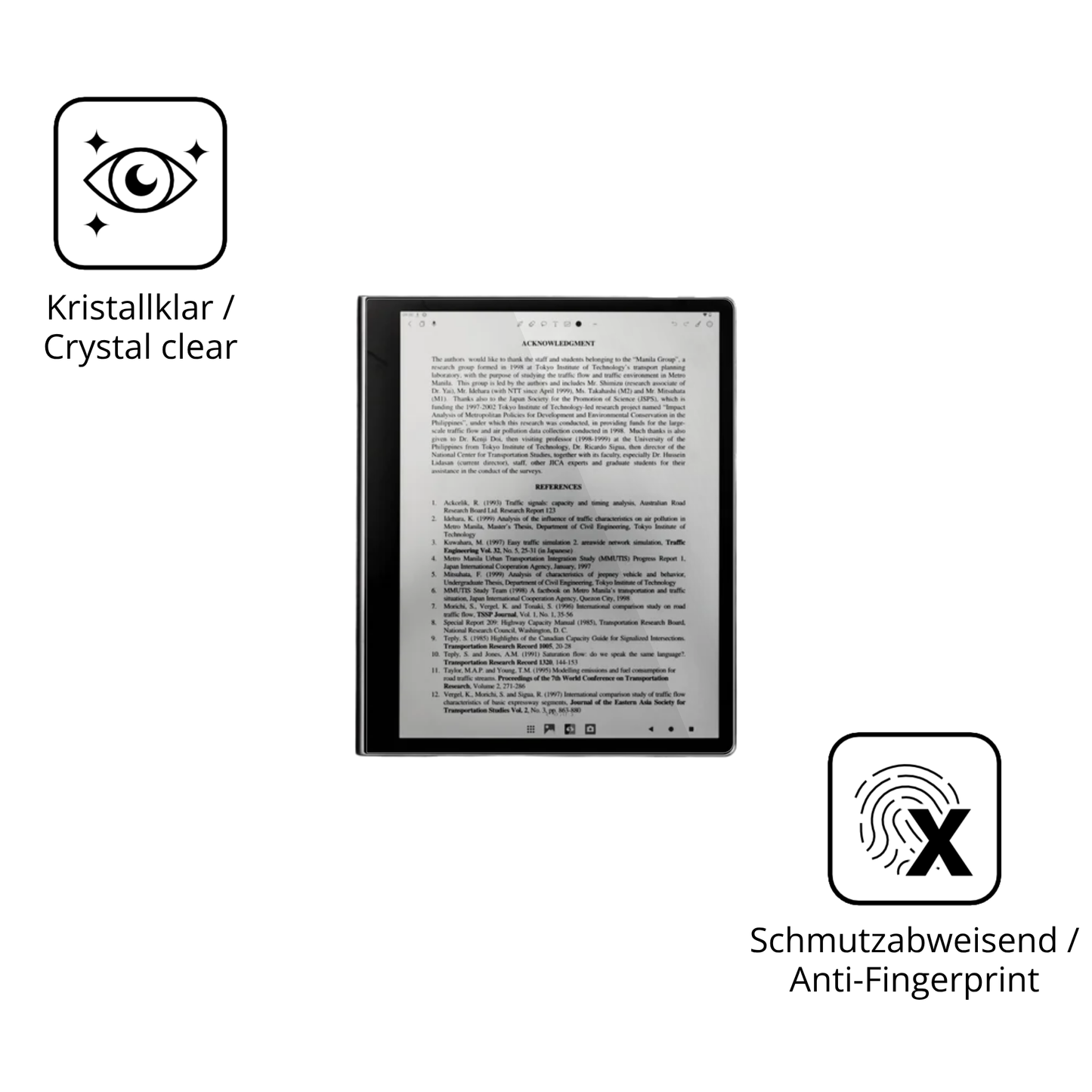 Flexible TPU-Folie passend zugeschnitten für eazeyepaper 2.0, vollständige Abdeckung