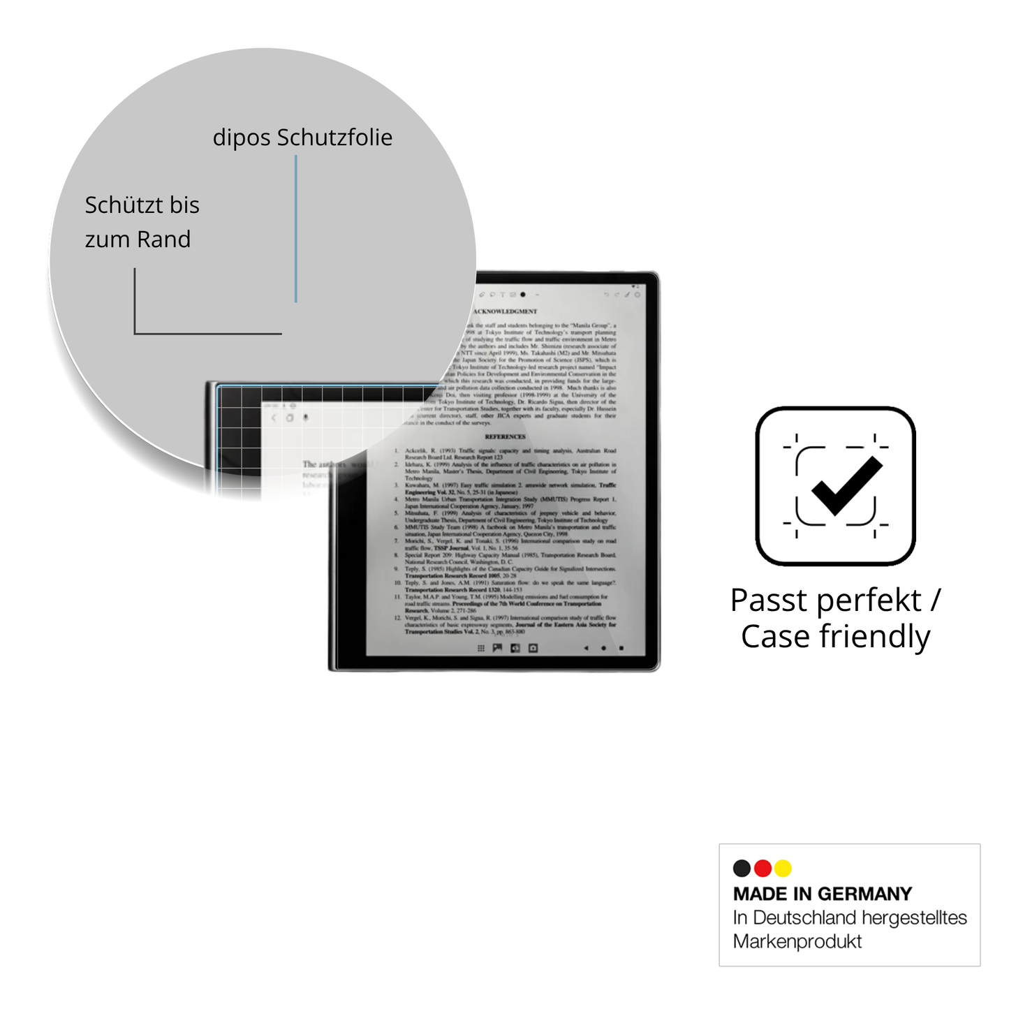 Besonders flexibler Displayschutz mit Anti-Shock-Schicht im Materialmix